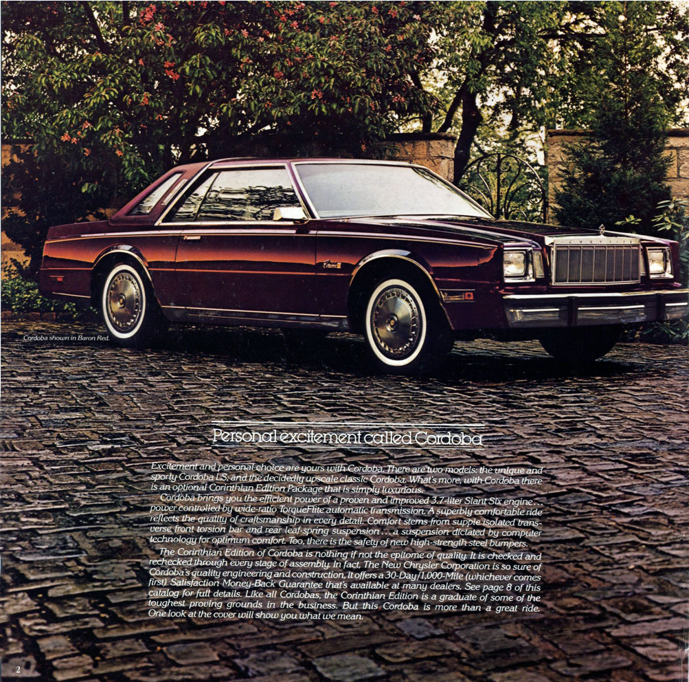 1981 Chrysler Cordoba Brochure Page 3